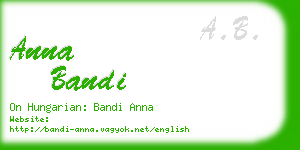 anna bandi business card